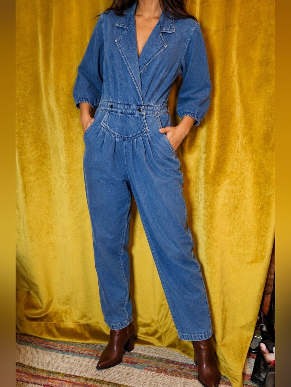 Vintage 80s Denim Jumpsuit by Allison Blair 💙
